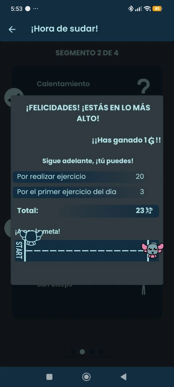 Registro de progreso en Gymonauts